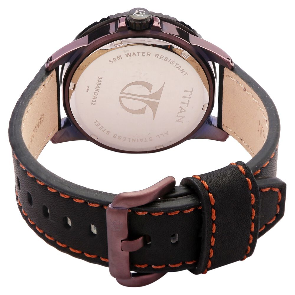 Titan Quartz Analog with Date Black Dial Watch for Men-9484KL02J