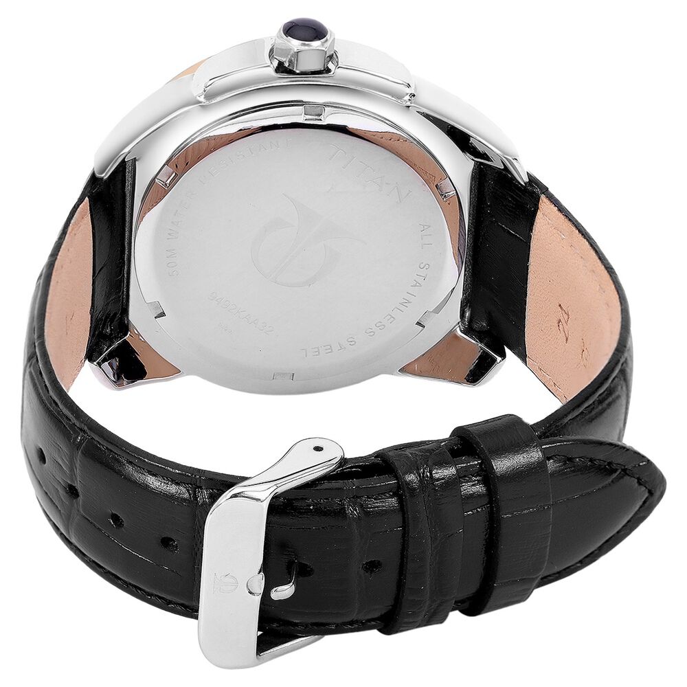 Titan Quartz Analog with Date Black Dial Watch for Men-9492KL06J
