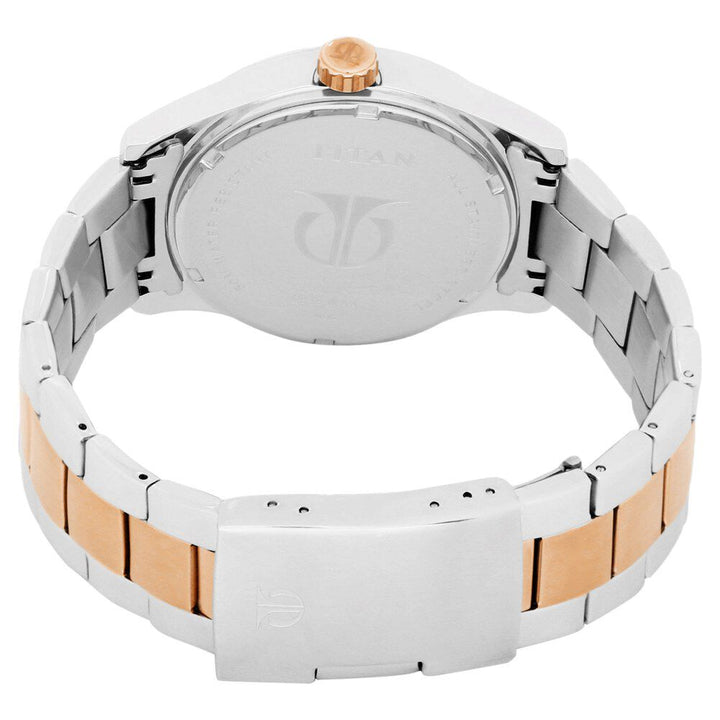 Titan Quartz Analog with Date Rose Gold Dial Watch for Men-NH9493KM03J