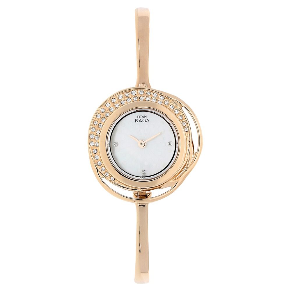 Titan Raga Mother of Pearl Dial Women Watch With Metal Strap NS95003WM01