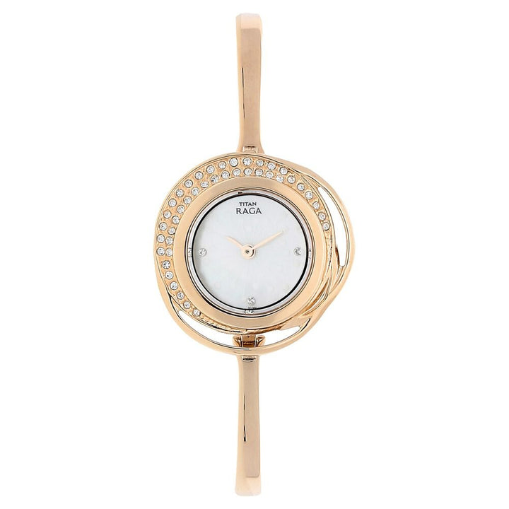 Titan Raga Mother of Pearl Dial Women Watch With Metal Strap NS95003WM01