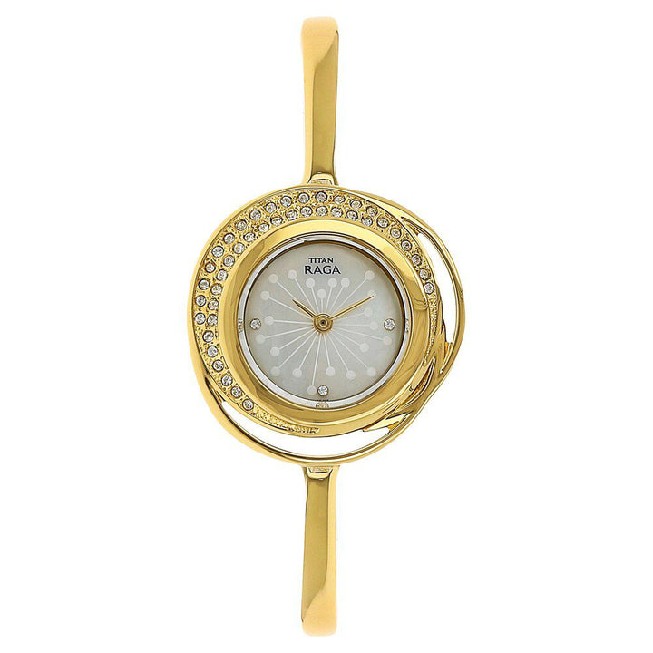 Titan Raga Mother of Pearl Dial Women Watch With Metal Strap NQ95003YM01