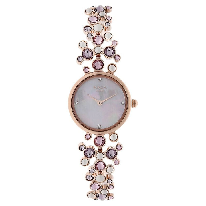 Titan Raga Moonlight Mother of Pearl Dial Women Watch With Metal Strap - The Watch Factory ®