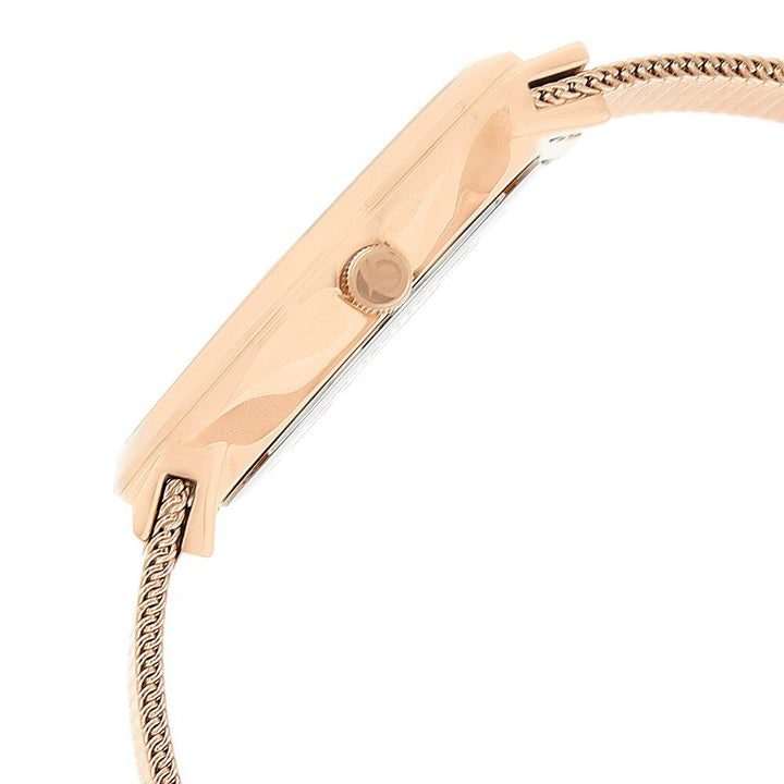 Titan Quartz Analog Rose Gold Dial Stainless Steel Strap Watch for Women NS95033WM01