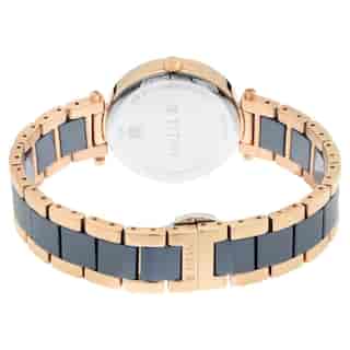 Titan Blue Mother-of-Pearl Dial Ceramic & Metal Strap Watch NP95061WD05