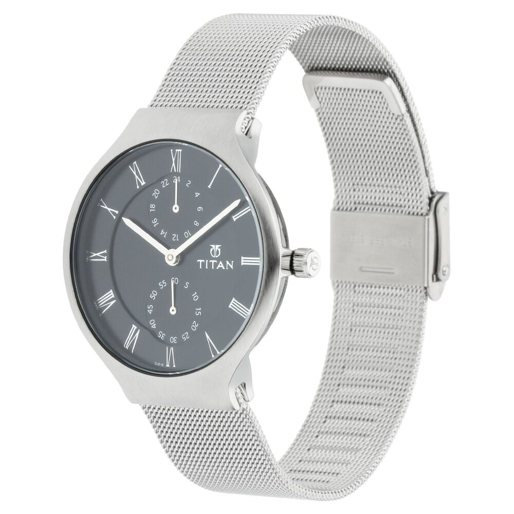 Titan Workwear Black Dial Quartz Multifunction Metal Strap watch for Women NQ95068SM01