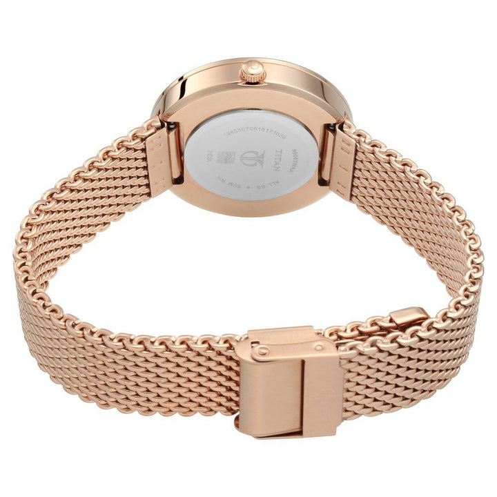 Titan Stellar Black Dial Analog Stainless Steel Strap watch for Women NS95083WM02