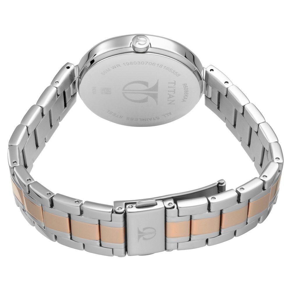 Titan Stellar Blue Dial Moonphase Stainless Steel Strap watch for Women NS95085KM01