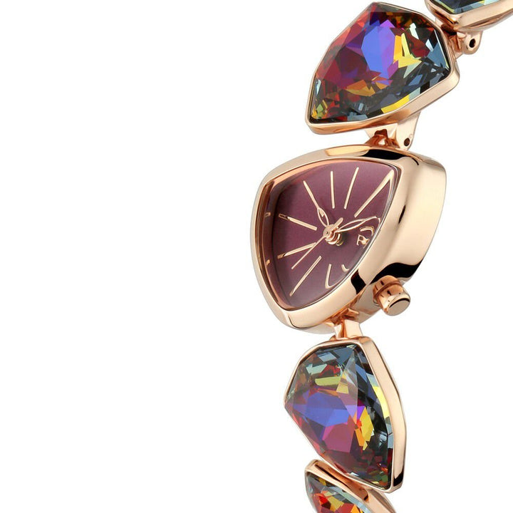 Titan Raga I Am Maroon Dial Women Watch With Metal Strap - The Watch Factory ®