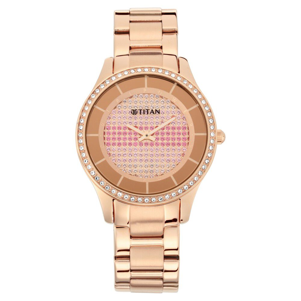 Titan Self Expression White Dial Analog Stainless Steel Strap Watch for Women NP95109WM01