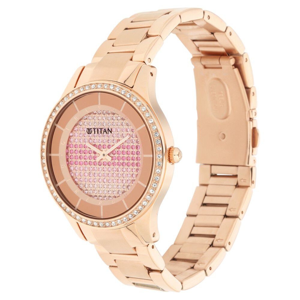 Titan Self Expression White Dial Analog Stainless Steel Strap Watch for Women NP95109WM01