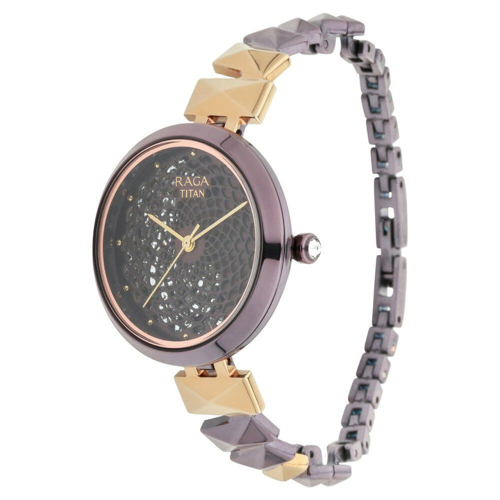 Titan Raga Facets Brown Dial Analog Stainless Steel Strap watch for Women - The Watch Factory ®