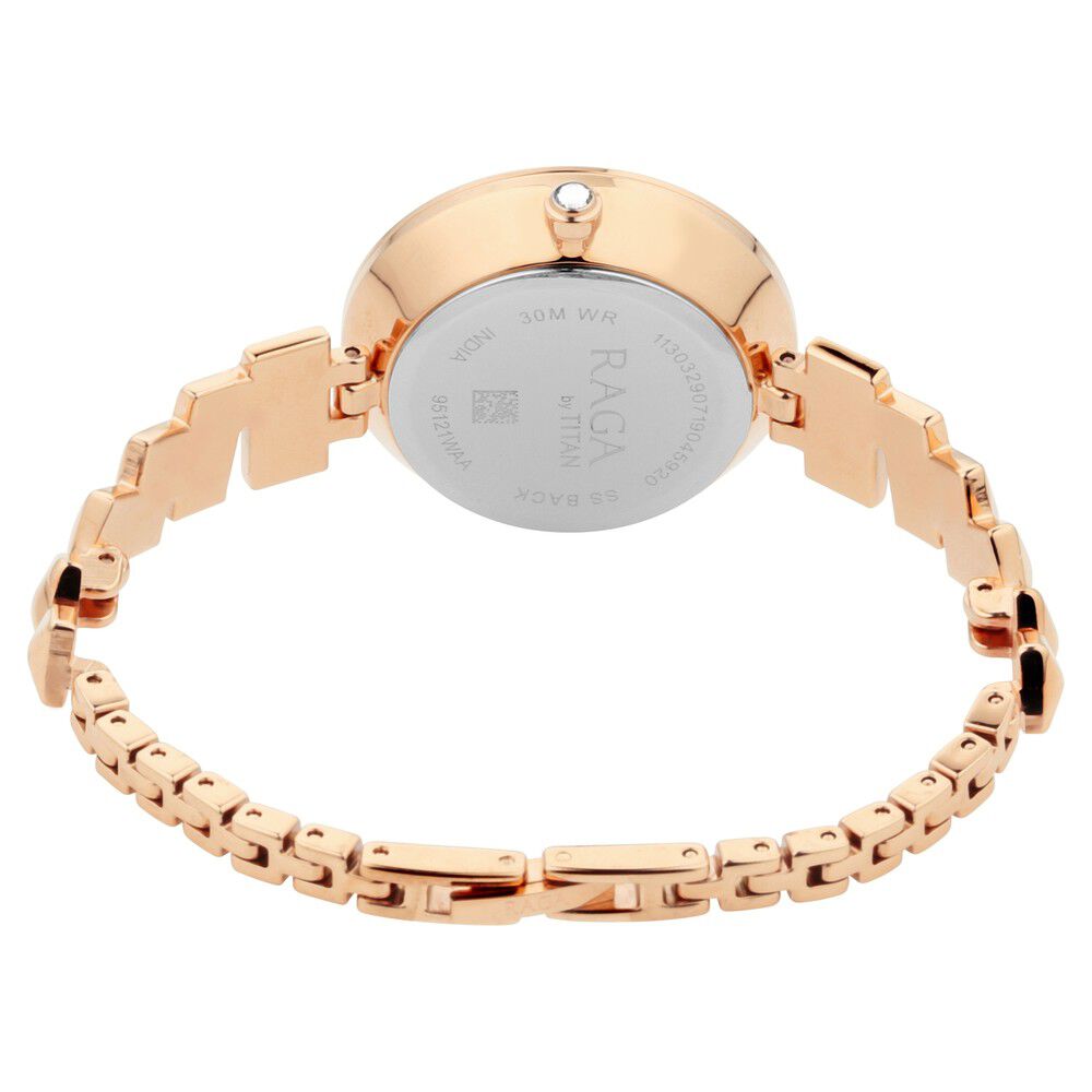 Titan Raga Facets Rose Gold Dial Women Watch With Stainless Steel Strap - The Watch Factory ®