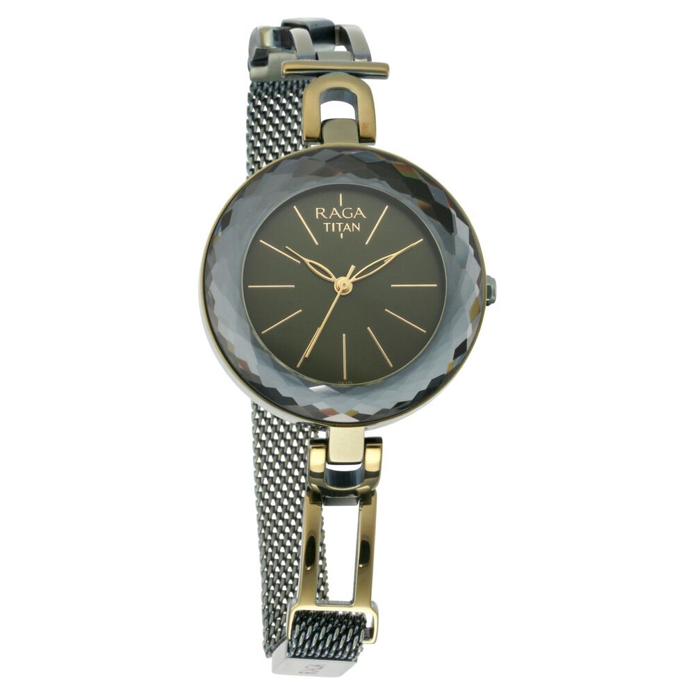 Titan Raga Facets Gun Dial Women Watch With Stainless Steel Strap - The Watch Factory ®