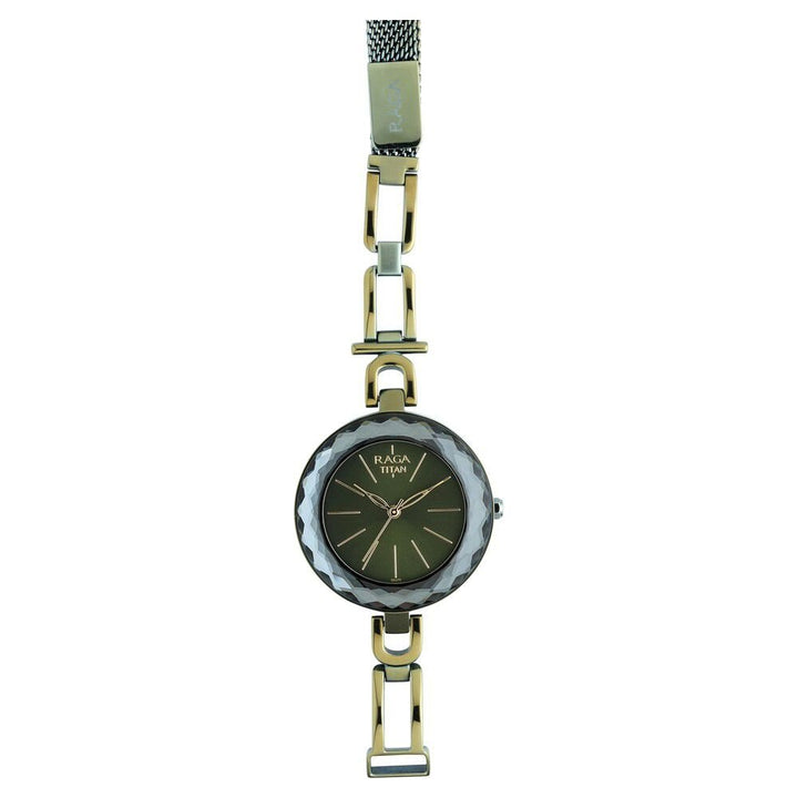 Titan Raga Facets Gun Dial Women Watch With Stainless Steel Strap - The Watch Factory ®