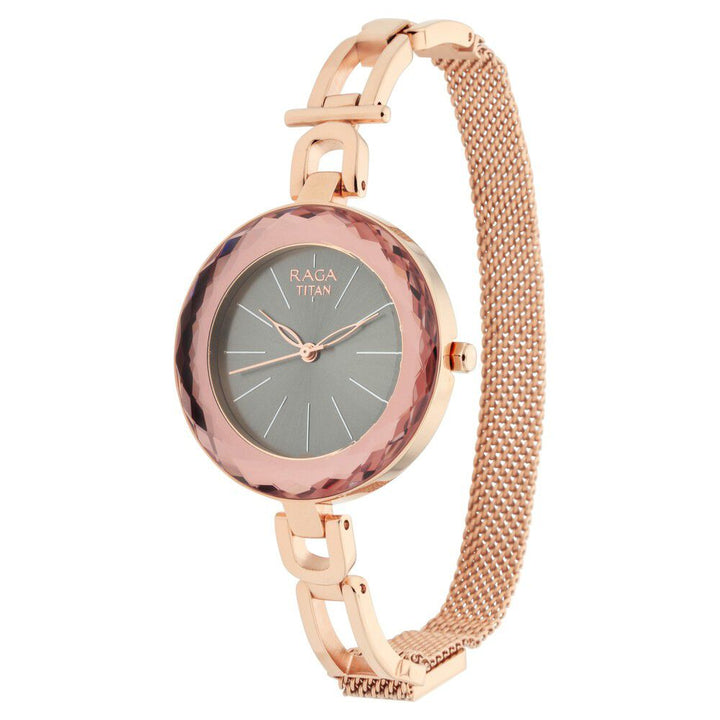 Titan Quartz Analog Black Dial Watch for Women NS95122WM01