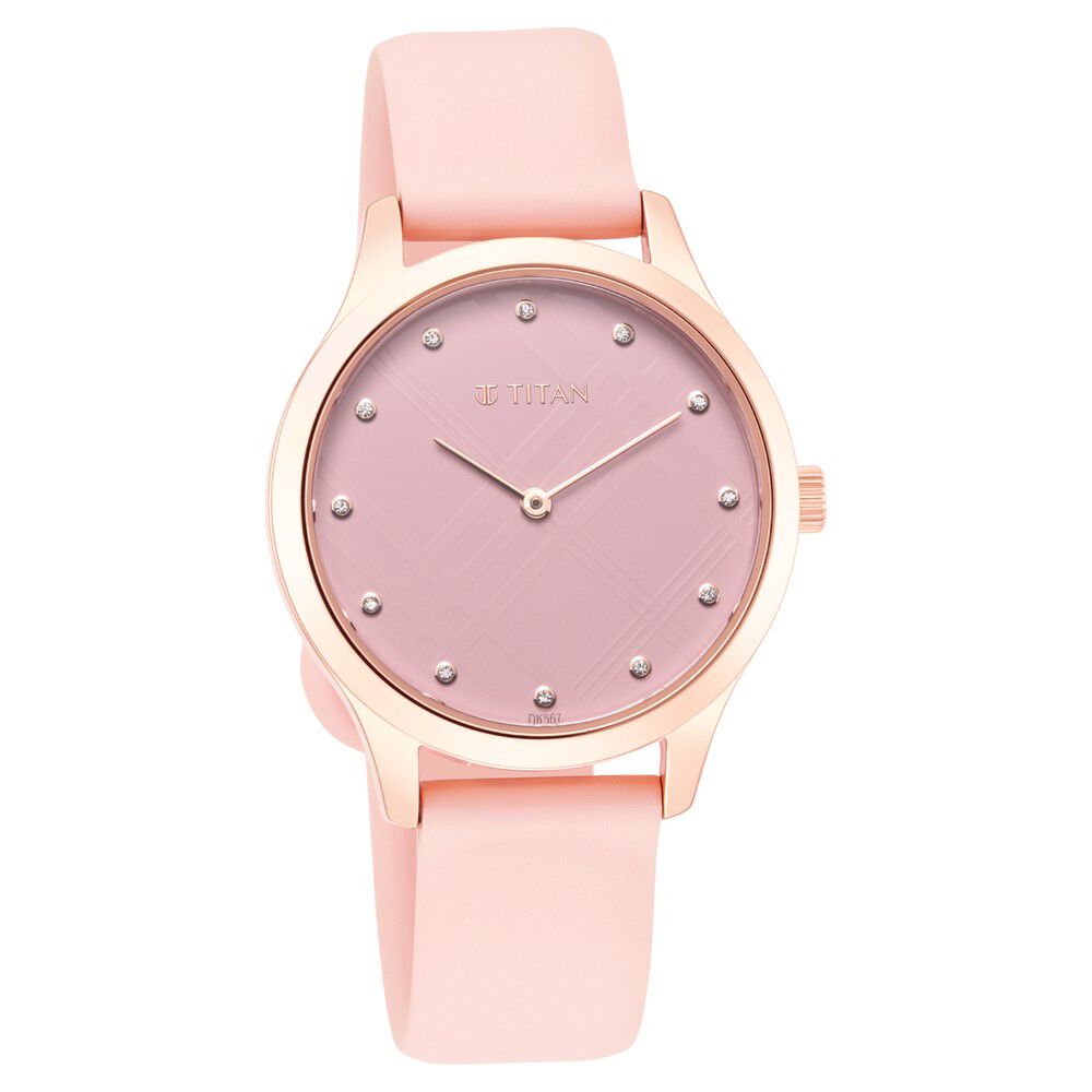 Titan Athleisure Pink Dial Analog Rubber Strap watch for Women - The Watch Factory ®