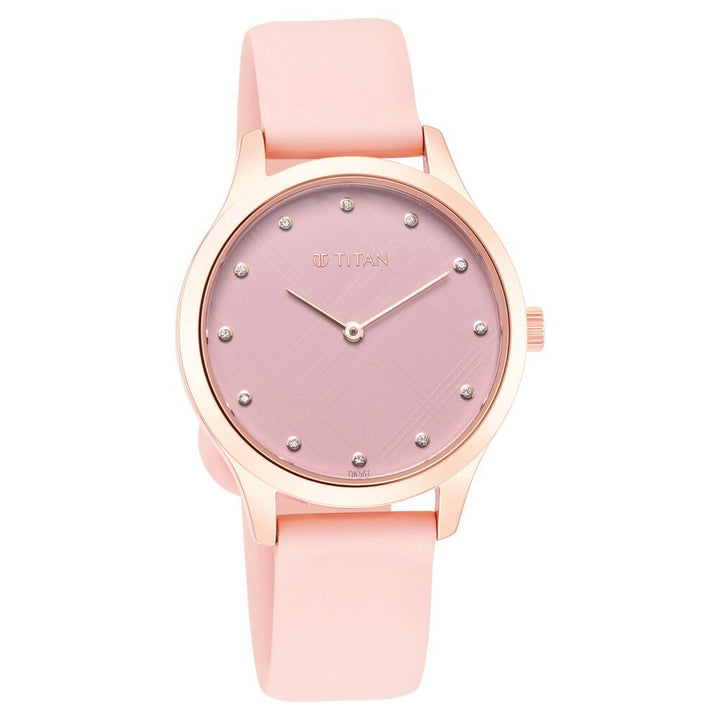 Titan Athleisure Pink Dial Analog Rubber Strap watch for Women - The Watch Factory ®