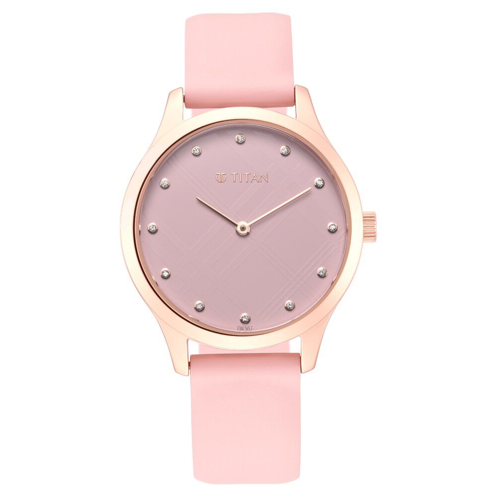 Titan Athleisure Pink Dial Analog Rubber Strap watch for Women - The Watch Factory ®