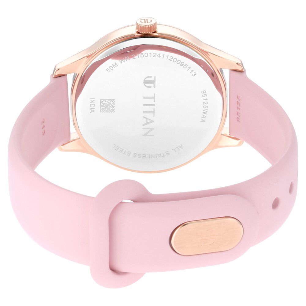 Titan Athleisure Pink Dial Analog Rubber Strap watch for Women - The Watch Factory ®