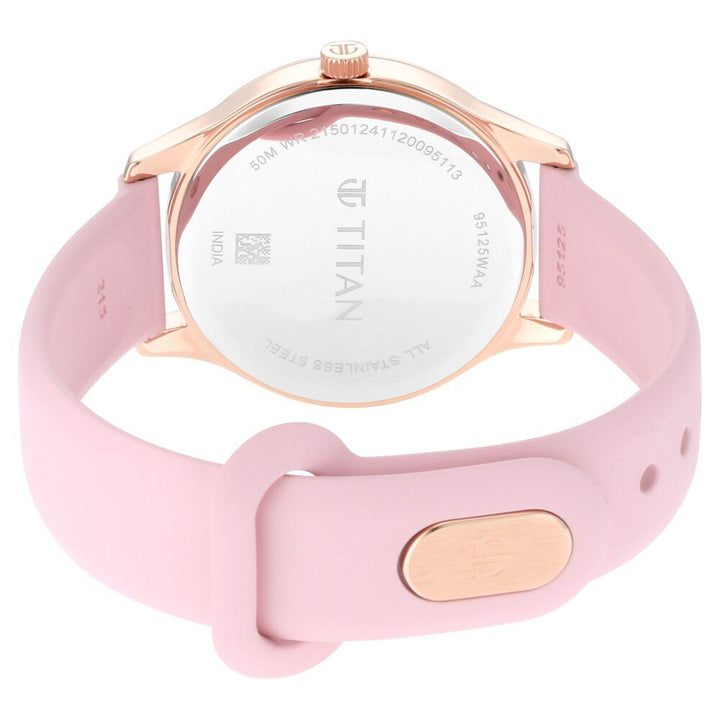 Titan Athleisure Pink Dial Analog Rubber Strap watch for Women - The Watch Factory ®