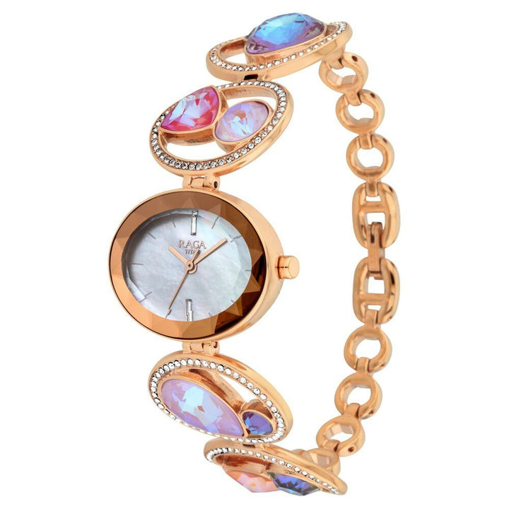 Titan Raga Moments of Joy Mother of Pearl Dial Analog Metal Strap watch for Women - The Watch Factory ®
