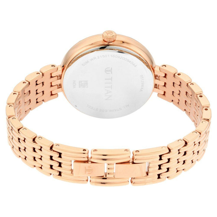 Titan Animalia Quartz Analog Dial Rose Gold Stainless Steel Strap Watch For Women - The Watch Factory ®