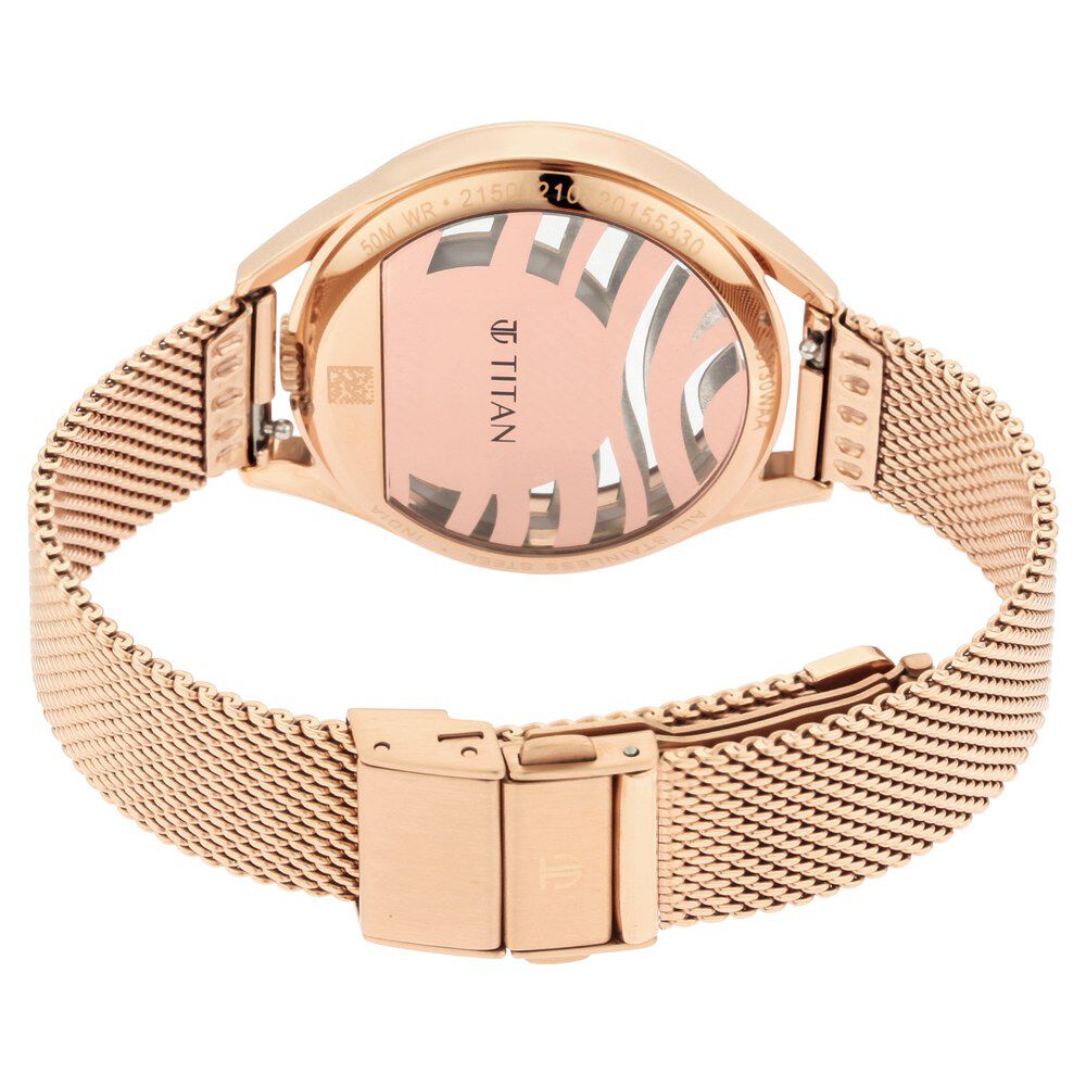 Titan Animalia Quartz Analog Stainless Steel Strap Watch for Women NS95130WM01