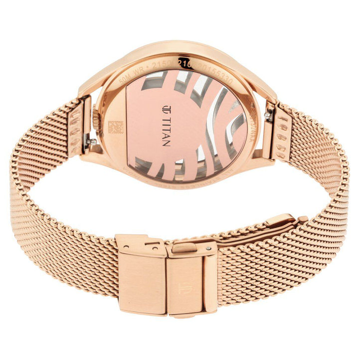 Titan Animalia Quartz Analog Stainless Steel Strap Watch for Women NS95130WM01