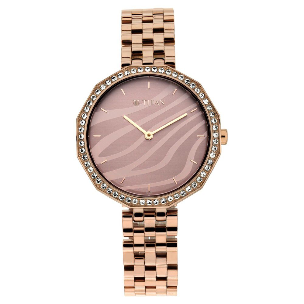 Titan Animalia Multicoloured Dial Quartz Analog Stainless Steel Strap Watch for Women NS95132QM01