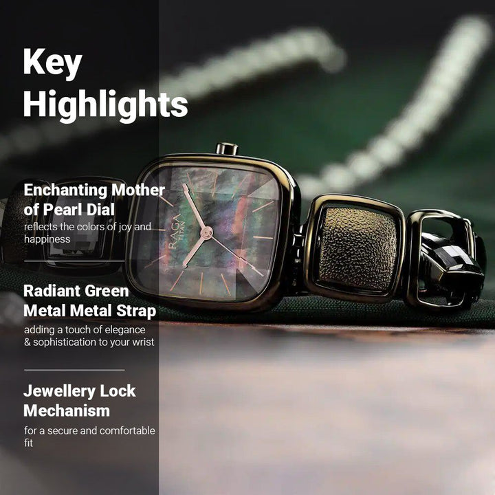 Titan Raga Moments Of Joy Mother of Pearl Dial Women Watch With Metal Strap NS95136QM01