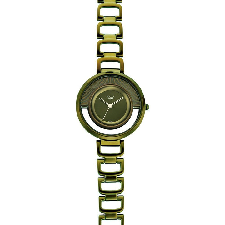 Titan Raga Moments Of Joy Green Dial Women Watch With Metal Strap - The Watch Factory ®