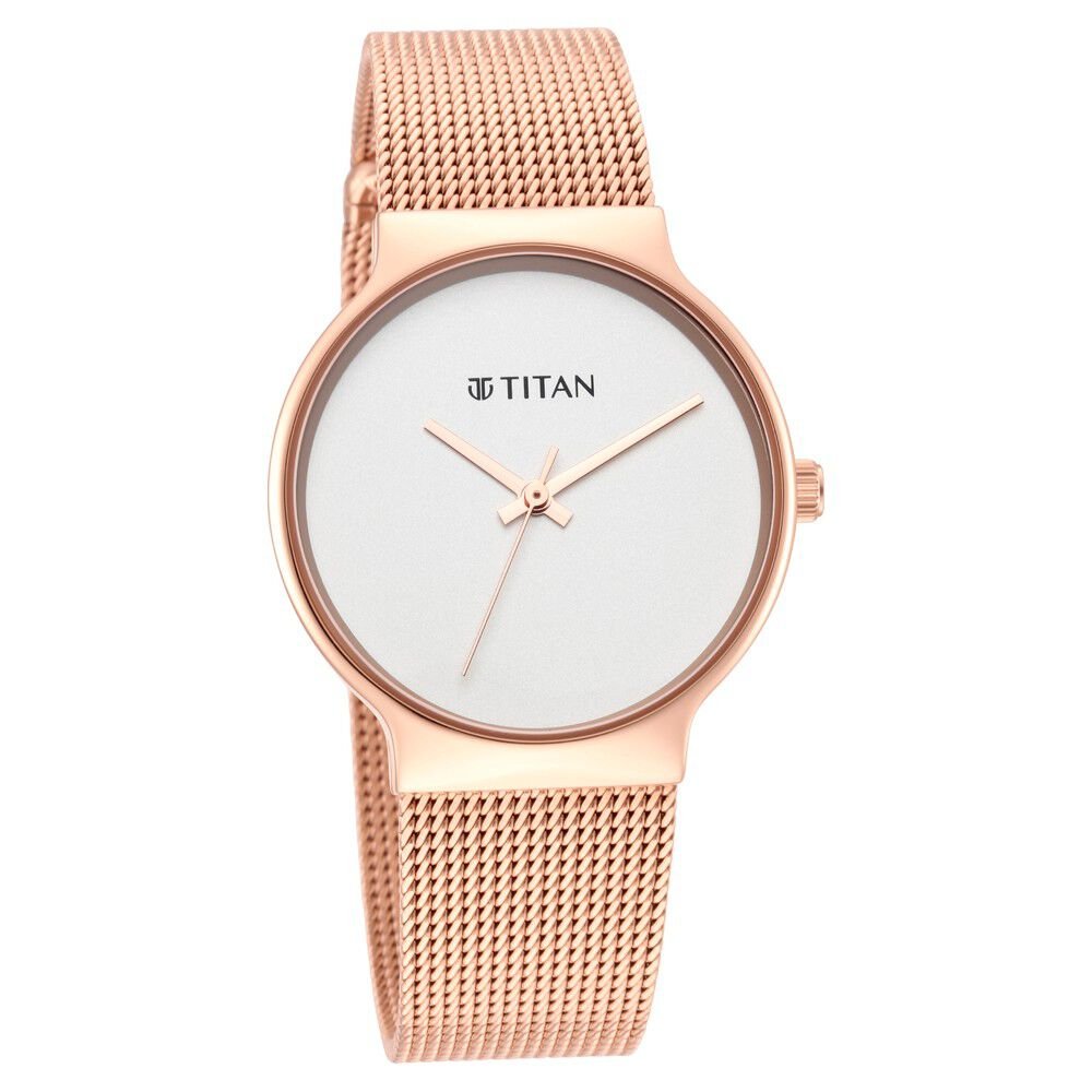 Titan Slimline Silver Dial Women Watch With Stainless Steel Strap - The Watch Factory ®
