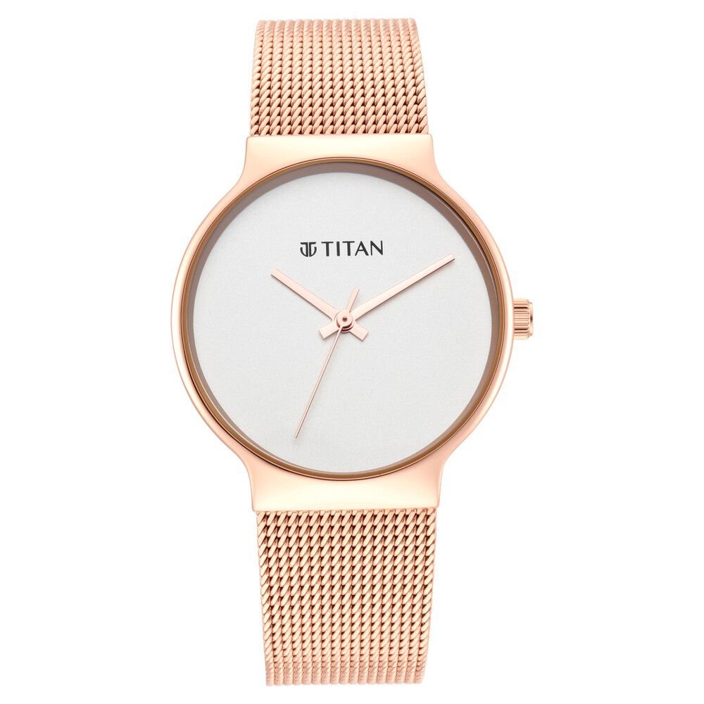 Titan Slimline Silver Dial Women Watch With Stainless Steel Strap - The Watch Factory ®