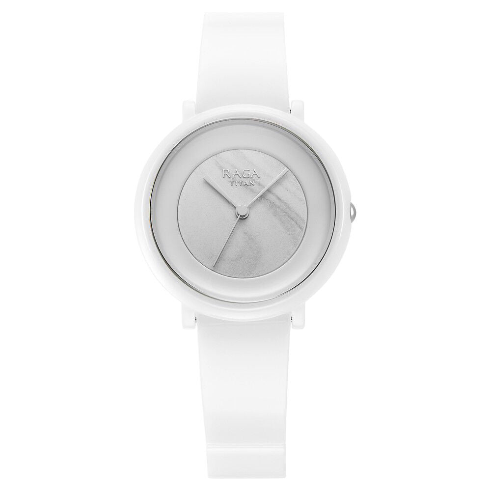 Titan Raga Ceramics White Dial Analog Ceramic Strap watch for Women - The Watch Factory ®