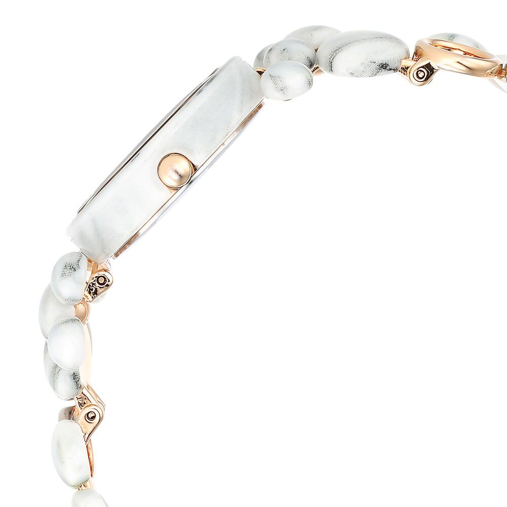 Titan Quartz Analog White Dial Metal Strap Watch for Women NS95148KD01