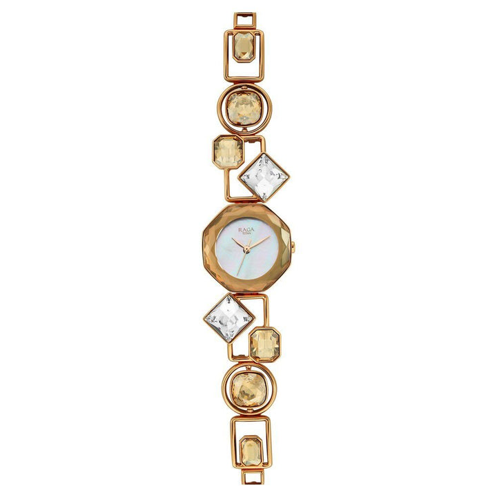 Titan Raga Love All Analog Mother of pearl Dial Metal Strap Watch for Women - The Watch Factory ®