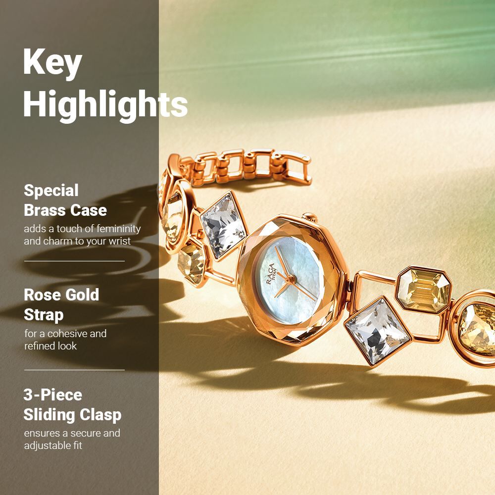 Titan Raga Love All Analog Mother of pearl Dial Metal Strap Watch for Women - The Watch Factory ®