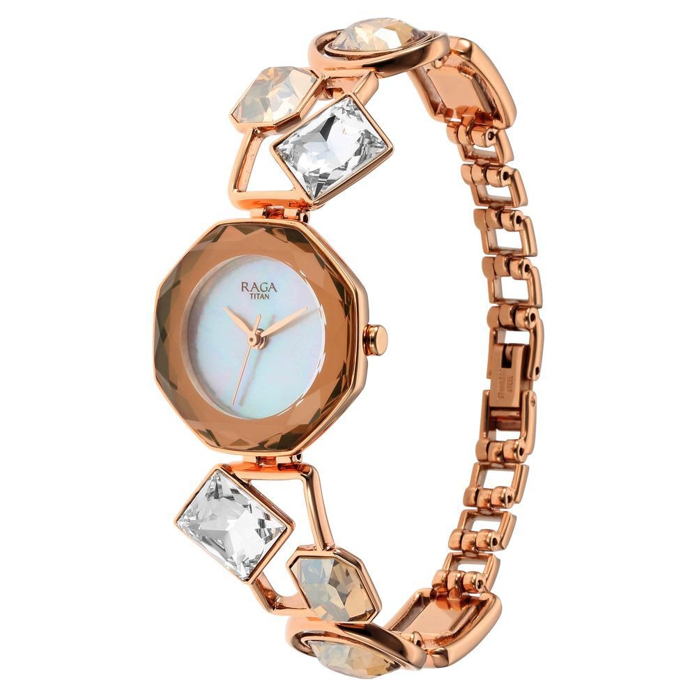 Titan Raga Love All Analog Mother of pearl Dial Metal Strap Watch for Women - The Watch Factory ®