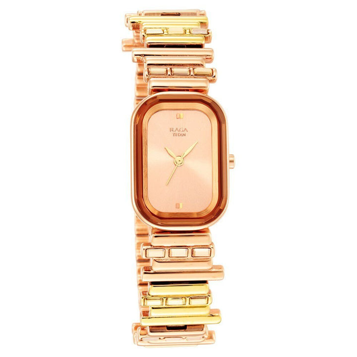 Titan Raga Love All Rose Gold Dial Analog Metal Strap Watch for Women - The Watch Factory ®