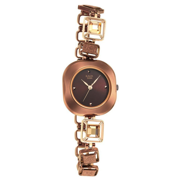 Titan Raga Love All Brown Dial Analog Metal Strap watch for WoMen - The Watch Factory ®