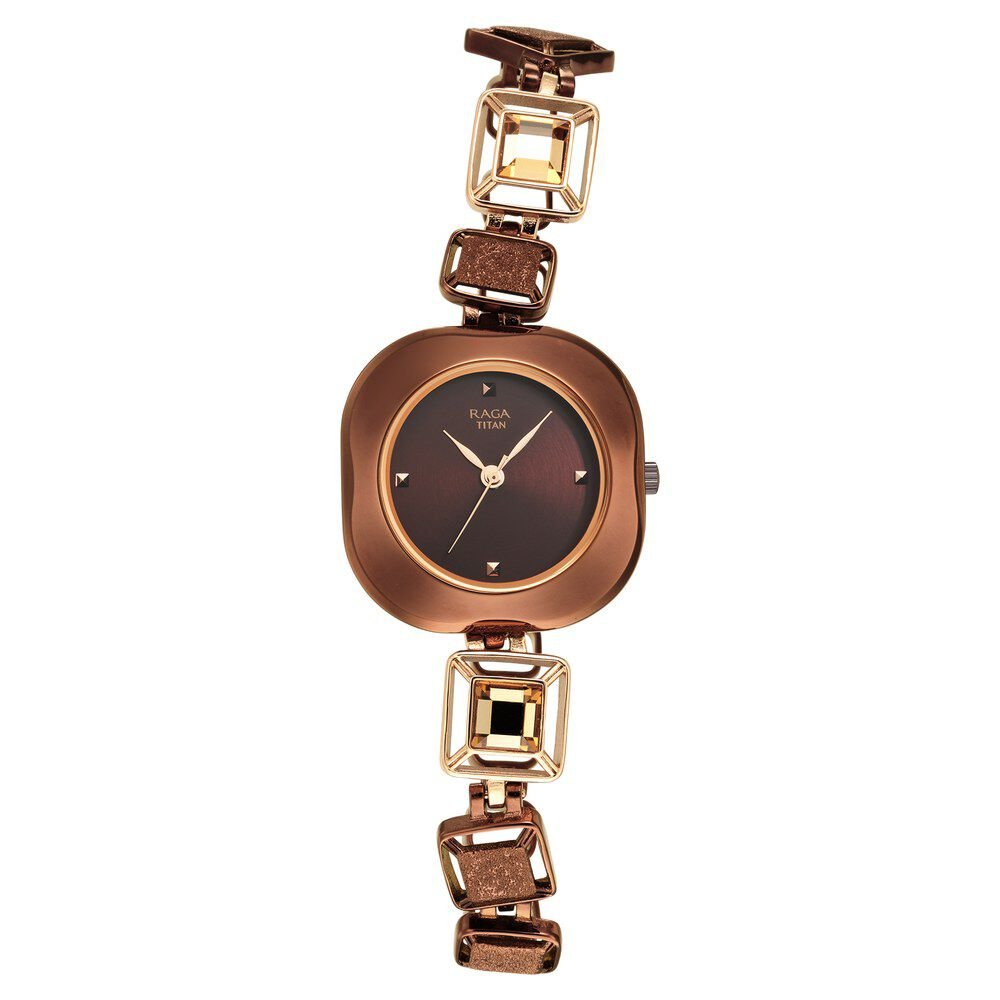 Titan Raga Love All Brown Dial Analog Metal Strap watch for WoMen - The Watch Factory ®