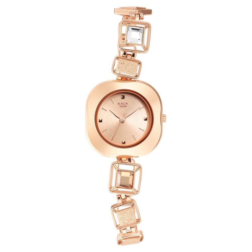Titan Raga Love All Rose Gold Dial Women Watch With Metal Strap - The Watch Factory ®