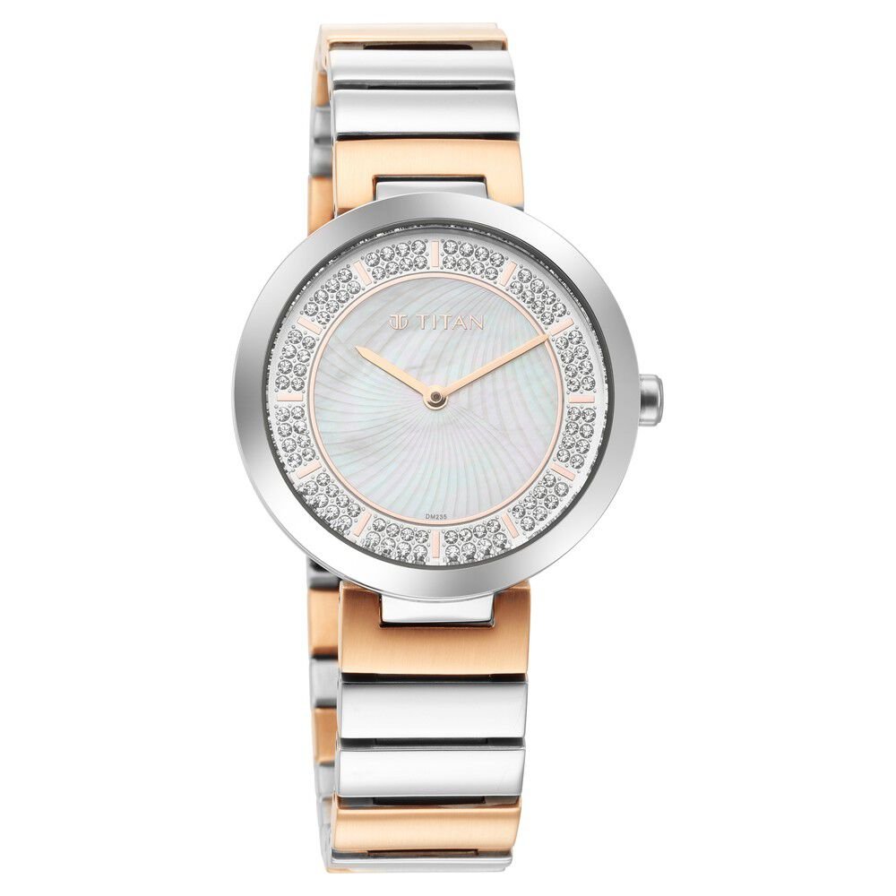 Titan Purple Unending Beauty Mother Of Pearl Analog Stainless Steel Strap watch for Women - The Watch Factory ®