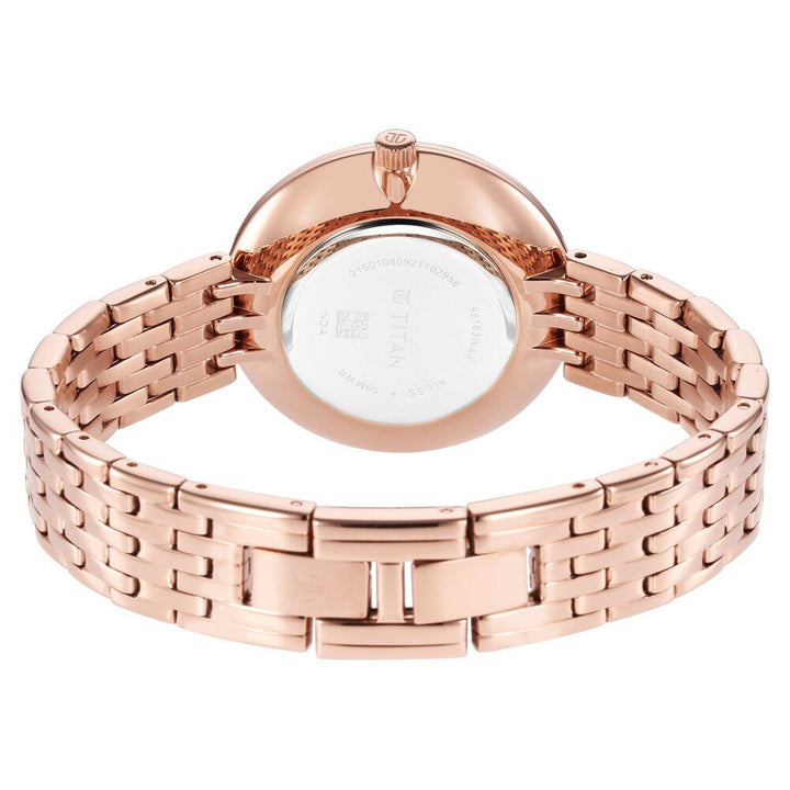 Titan Purple Unending Beauty Rose Gold Dial Women Watch With Stainless Steel Strap - The Watch Factory ®
