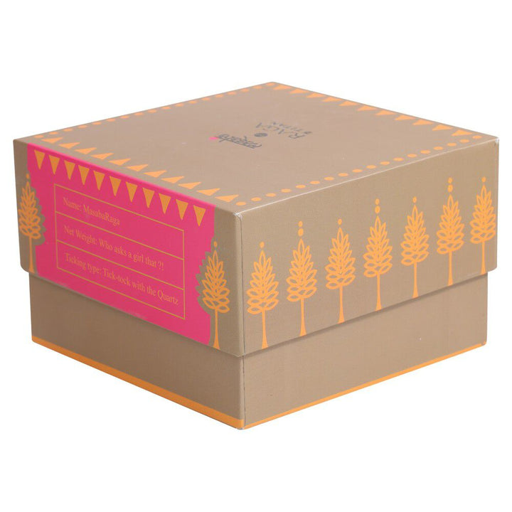 Titan Raga X Masaba Golden Dial Women Watch With Metal Strap NS95166YM01