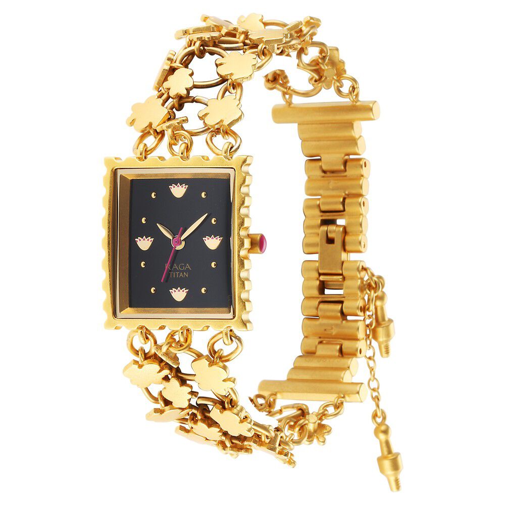 Titan Raga X Masaba Black Dial Analog Steel and Metal Strap watch for Women - The Watch Factory ®