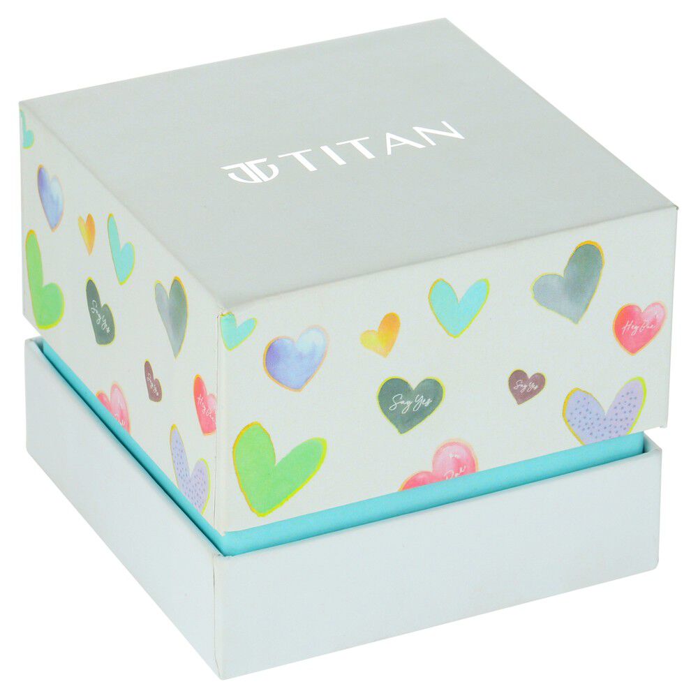 Titan Purple Valentines Day Collection Multicoloured Dial Analog Stainless Steel Strap Watch for Women NR95175QM01