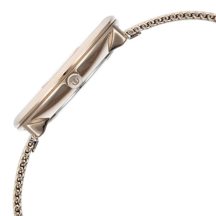 Titan Slimline Quartz Analog Pink Dial Rose Gold Stainless Steel Strap Watch for Women - The Watch Factory ®