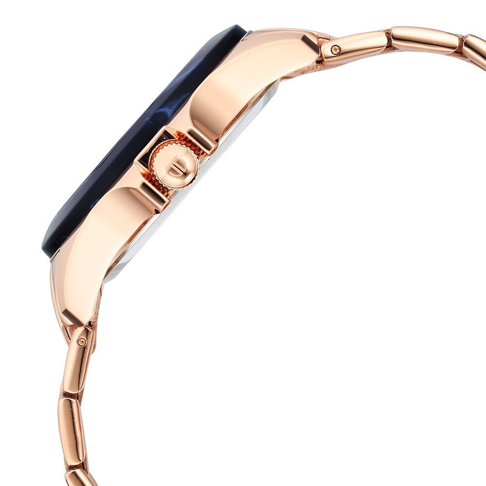 Titan Purple Acetate Black Dial Women Watch With Stainless Steel Strap - The Watch Factory ®